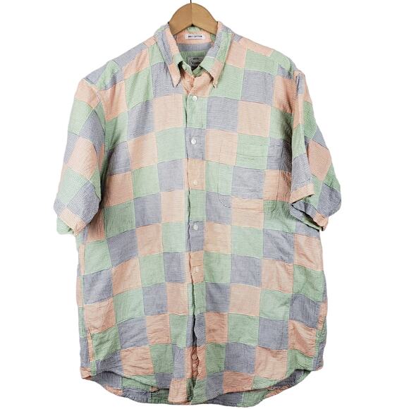 Viyella Patchwork Button Up Shirt - L - Picture 1 of 5